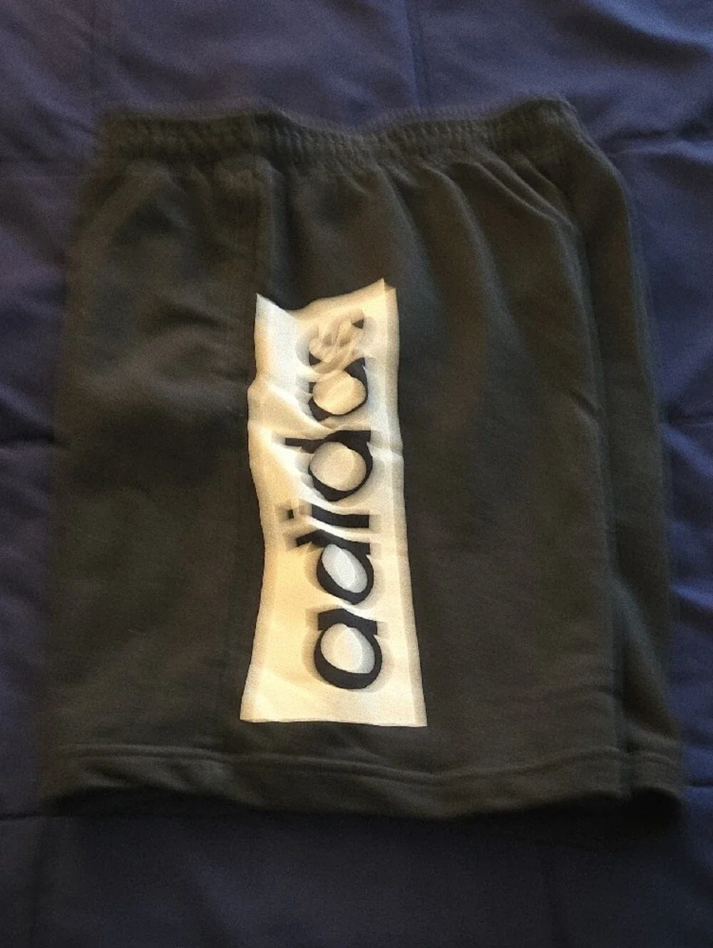 Adidas Black Athletic Shorts with White Side Panel